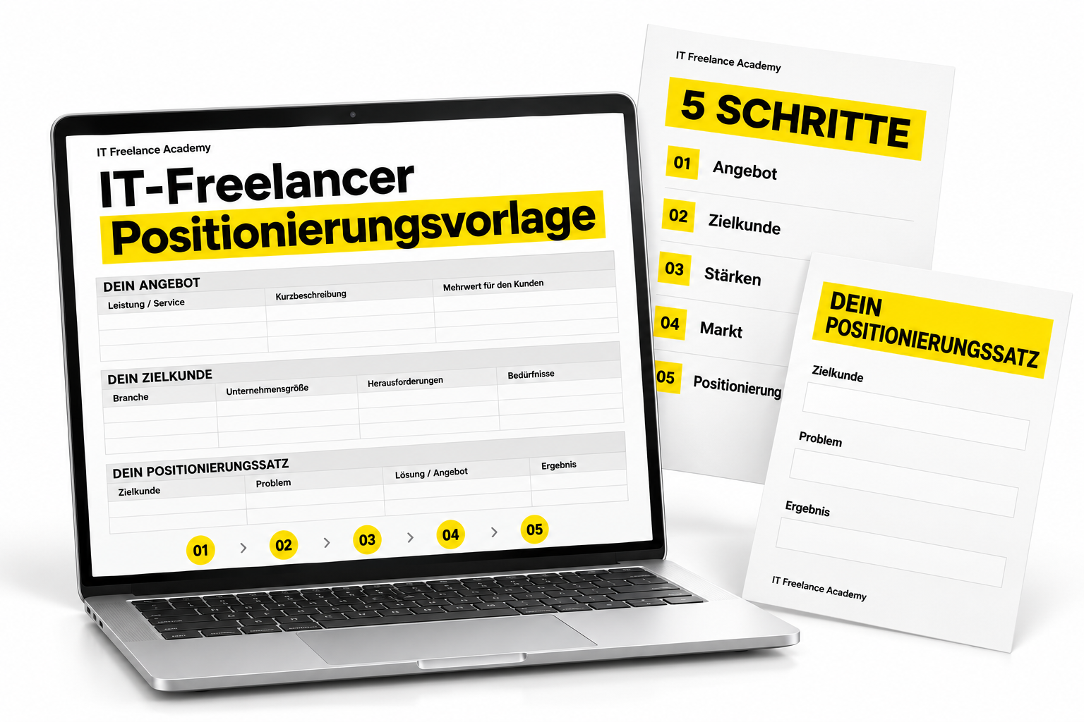 Kostenlose Positionierungsvorlage für IT-Freelancer